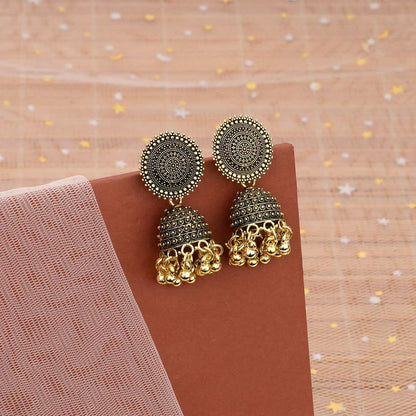 Traditional Gold Finish Jhumka Earrings