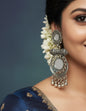 Vintage Mirror - Work Oxidised Statement Earrings - Kala Jewels